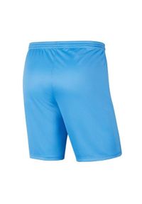 Nike - Dziecięce/niemowlęce Spodenki Z Dzianiny Dry Park III. Kolor: niebieski. Materiał: dzianina. Styl: sportowy. Sport: turystyka piesza