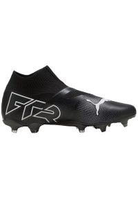 Buty piłkarskie Puma Future 7 Match+ Ll FG/AG M 107711 02 czarne. Kolor: czarny. Materiał: syntetyk, dzianina. Szerokość cholewki: normalna. Sport: piłka nożna