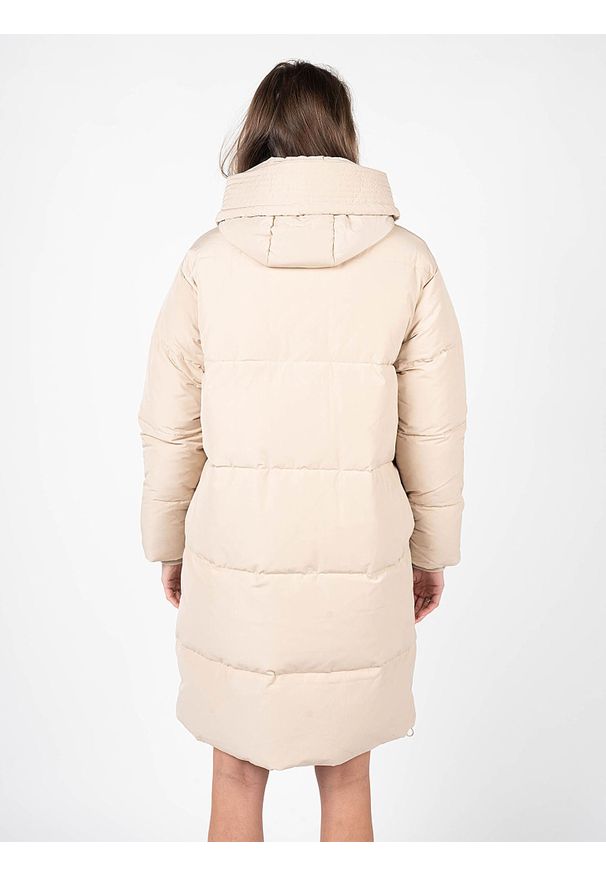 Silvian Heach Kurtka "Down Jacket" | PGA22446PI | Kobieta | Beżowy. Okazja: na co dzień. Typ kołnierza: kaptur. Kolor: beżowy. Materiał: poliester. Styl: casual