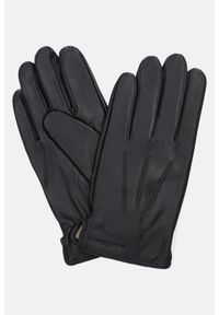 Lancerto - Rękawiczki Czarne Skórzane Touch 2. Kolor: czarny. Materiał: skóra