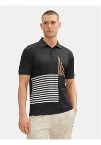 BOSS Polo Paddy Striped C1 50539506 Czarny Regular Fit. Typ kołnierza: polo. Kolor: czarny. Materiał: syntetyk #1