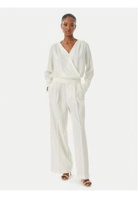 Rinascimento Spodnie palazzo CFC0123671003 Écru Regular Fit. Kolor: kremowy. Materiał: syntetyk #5