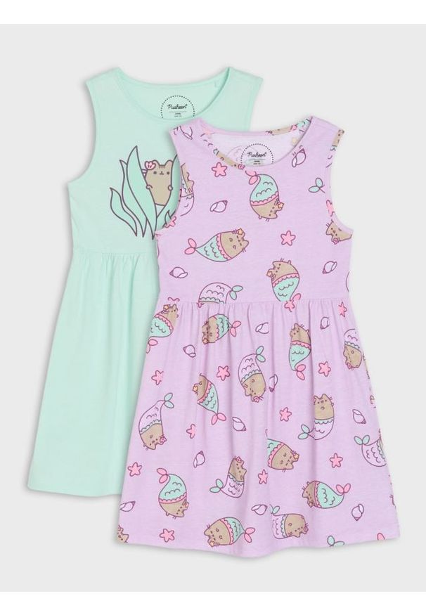 Sinsay - Sukienki 2 pack Pusheen the Cat - fioletowy. Kolor: fioletowy