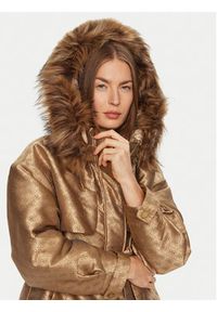 Guess Parka Elly W4BL35 WFIR2 Brązowy Regular Fit. Kolor: brązowy. Materiał: syntetyk #7