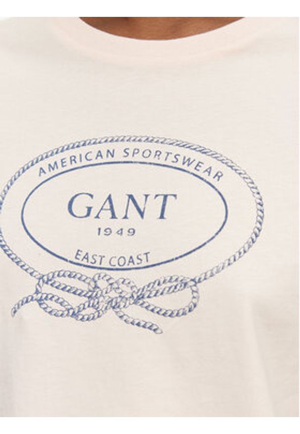 GANT - Gant T-Shirt 4201440 Różowy Regular Fit. Kolor: różowy. Materiał: bawełna