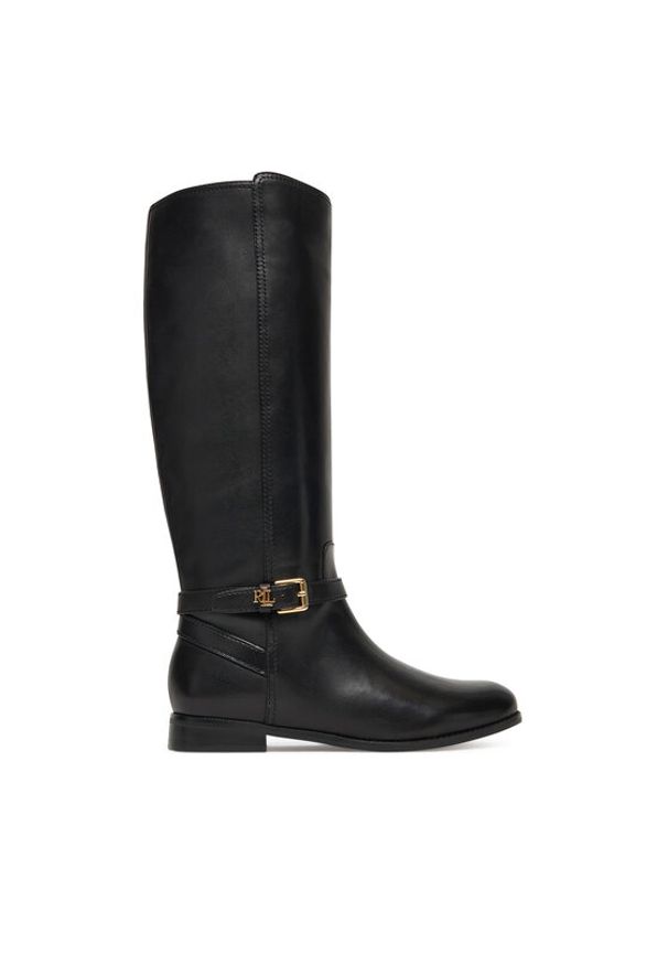 Lauren Ralph Lauren - LAUREN RALPH LAUREN Oficerki Brooke Tll 2 Bo Tal 802967769001 Czarny. Kolor: czarny. Materiał: skóra