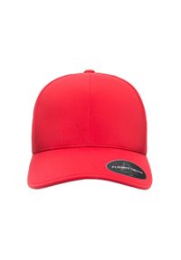 FLEXFIT - Czapka Z Daszkiem Delta Plain. Kolor: czerwony