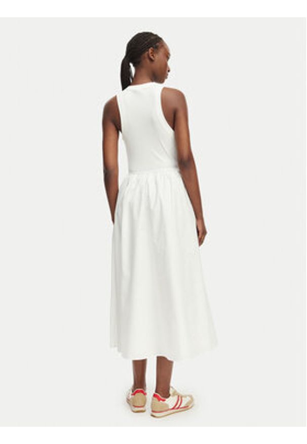 Tommy Jeans Sukienka letnia DW0DW22593 Kremowy Regular Fit. Kolor: kremowy. Materiał: bawełna. Sezon: lato