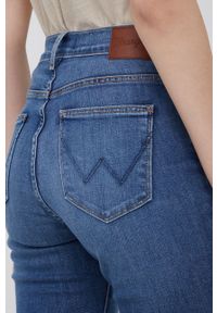 Wrangler jeansy High Rise Skinny Good Feeling damskie high waist. Stan: podwyższony. Kolor: niebieski. Styl: klasyczny #3