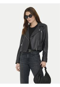 only - ONLY Kurtka z imitacji skóry Carmen 15361396 Czarny Regular Fit. Typ kołnierza: typu carmen. Kolor: czarny. Materiał: skóra #1