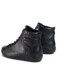 ecco - ECCO Botki Soft 2.0 20652356723 Czarny. Kolor: czarny. Materiał: skóra #4