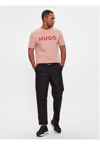 Hugo T-Shirt Dulivio 50467556 Różowy Regular Fit. Kolor: różowy. Materiał: bawełna