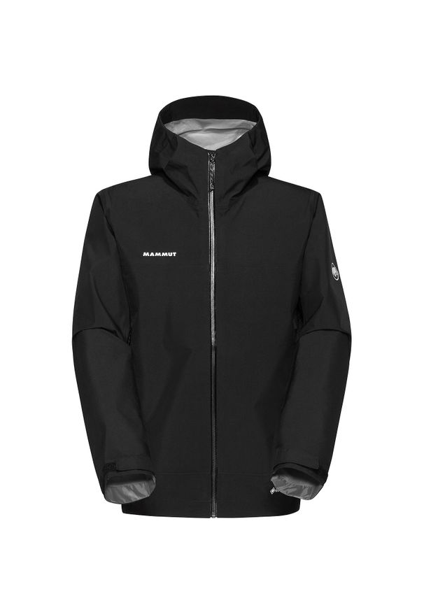 Kurtka z membraną męska Mammut Crater Light HS Hooded Jacket. Kolor: czarny, szary, wielokolorowy