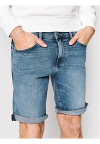 Tommy Jeans Szorty jeansowe Scanton DM0DM12742 Granatowy Slim Fit. Kolor: niebieski. Materiał: bawełna