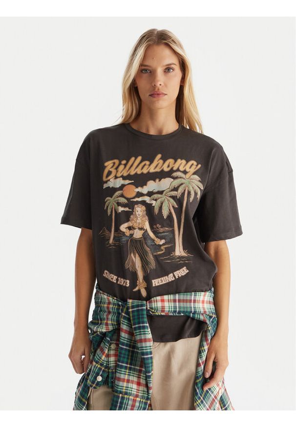 Billabong T-Shirt EBJZT00477 Czarny Oversize. Kolor: czarny. Materiał: bawełna