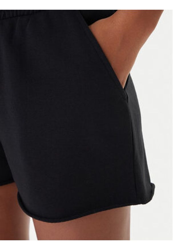 Kappa Szorty sportowe Fefra 351K2RW Czarny Regular Fit. Kolor: czarny. Materiał: bawełna