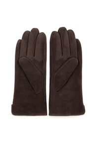 Wittchen - Damskie rękawiczki zamszowe z przeszyciami. Kolor: brązowy. Materiał: skóra, zamsz. Sezon: zima. Styl: elegancki, klasyczny