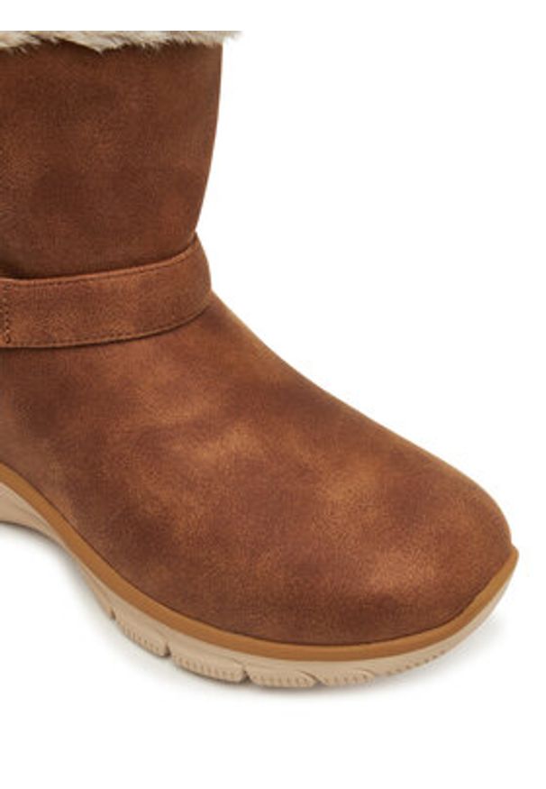 skechers - Skechers Botki Easy Going 168045/CSNT Brązowy. Kolor: brązowy. Materiał: skóra