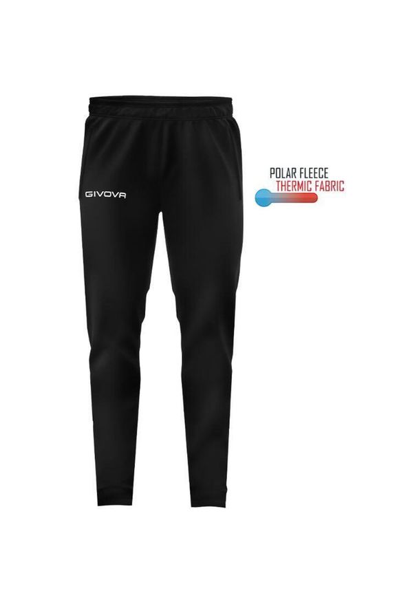 Spodnie Sportowe Givova Panta Cuba Czarne Rozmiar L - Oddychający Komfort. Kolor: czarny. Materiał: dresówka, materiał. Styl: sportowy