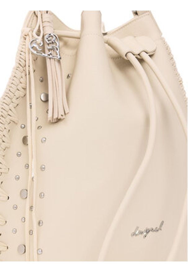 Desigual Plecak 26SAKP33 Beżowy. Kolor: beżowy. Materiał: skóra