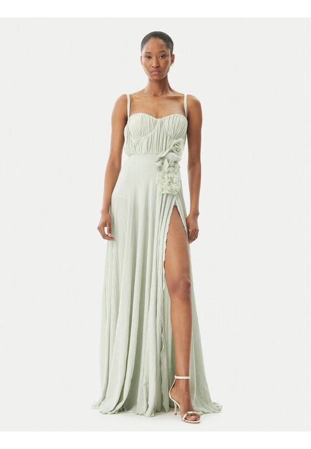 Elisabetta Franchi Sukienka wieczorowa AB-R22-52E2 Zielony Regular Fit. Kolor: zielony. Materiał: wiskoza. Styl: wizytowy