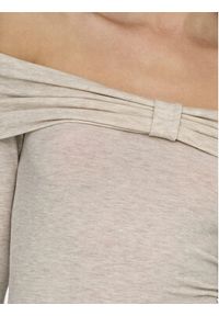 only - ONLY Bluzka Fayola 15339435 Beżowy Slim Fit. Kolor: beżowy. Materiał: wiskoza #3