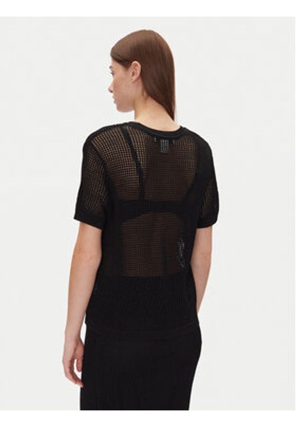 DKNY Sweter P5BSAV83 1 Czarny Regular Fit. Kolor: czarny. Materiał: syntetyk