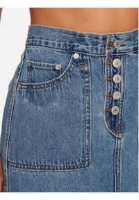 Levi's® Spódnica jeansowa Reversible Slit A6082-0000 Niebieski Relaxed Fit. Kolor: niebieski. Materiał: jeans, bawełna #7
