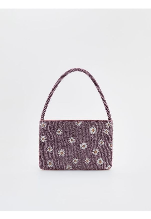 Reserved - Torebka z koralikami - lawendowy. Kolor: fioletowy