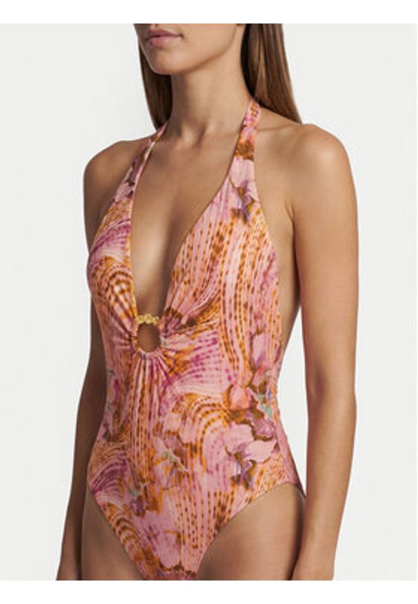 Guess Strój kąpielowy E6GJ39 MC04R Różowy. Kolor: różowy. Materiał: syntetyk