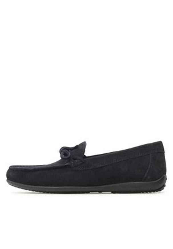 Geox Mokasyny U Ascanio U350WA00022C4002 Granatowy. Kolor: niebieski. Materiał: zamsz, skóra