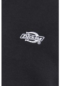 Dickies bluza męska kolor czarny gładka. Kolor: czarny. Materiał: dzianina, prążkowany. Wzór: gładki #5