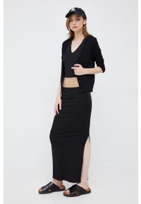 Calvin Klein kardigan wełniany damski kolor czarny lekki. Okazja: na co dzień. Kolor: czarny. Materiał: wełna. Długość rękawa: długi rękaw. Długość: długie. Styl: casual #4
