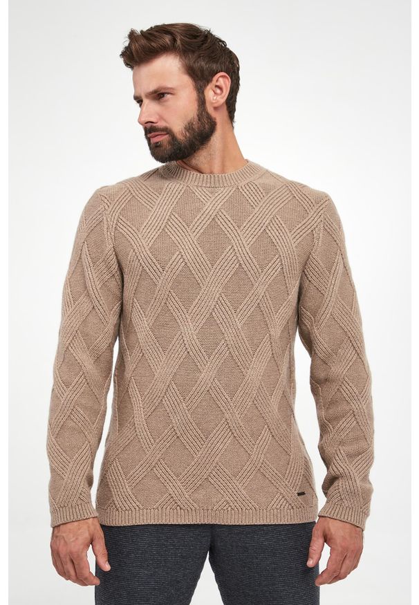 Sweter męski z wełną Diamondo JOOP!. Materiał: wełna