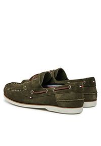 TOMMY HILFIGER - Tommy Hilfiger Półbuty Th Boat Shoe Core Suede FM0FM05387 Zielony. Kolor: zielony. Materiał: zamsz, skóra #4