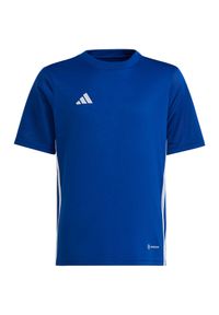 Adidas - Koszulka do piłki nożnej dla dzieci adidas Tabela 23 Jersey. Kolor: niebieski, wielokolorowy, biały. Materiał: jersey. Sport: piłka nożna