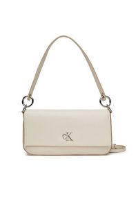 Calvin Klein Jeans Torebka Minimal Monogram Shoulder Pouch LV04K3161G Biały. Kolor: biały. Materiał: skórzane #3