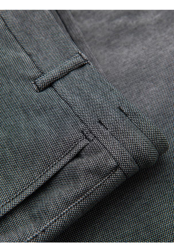 Ombre Clothing - Krótkie spodenki męskie SLIM FIT ze strukturalnej melanżowej dzianiny – czarne V2 - Rozmiar: L. Kolor: czarny. Materiał: dzianina. Długość: krótkie. Wzór: melanż. Styl: wakacyjny