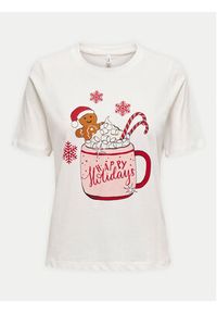 only - ONLY T-Shirt Rosie 15332339 Biały Regular Fit. Kolor: biały. Materiał: bawełna #3