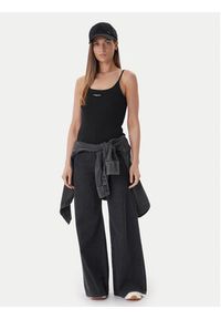 Tommy Jeans Top DW0DW22278 Czarny Slim Fit. Kolor: czarny. Materiał: bawełna #5