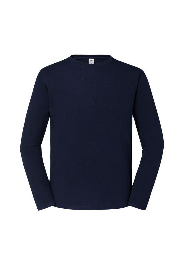 FRUIT OF THE LOOM - Koszulka Z Długim Rękawem Unisex Dla Dorosłych Iconic 195. Kolor: niebieski. Długość rękawa: długi rękaw. Długość: długie. Sport: turystyka piesza