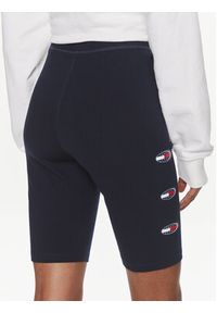 Tommy Jeans Kolarki Archive DW0DW18129 Granatowy Slim Fit. Kolor: niebieski. Materiał: wiskoza, syntetyk