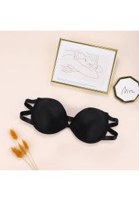 Intica - Biustonosz bez ramiączek z delikatnego materiału Indrischka. Kolor: czarny. Materiał: materiał #1