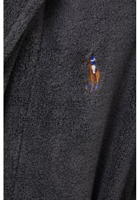 Polo Ralph Lauren Szlafrok kolor szary. Typ kołnierza: polo. Kolor: szary. Materiał: materiał