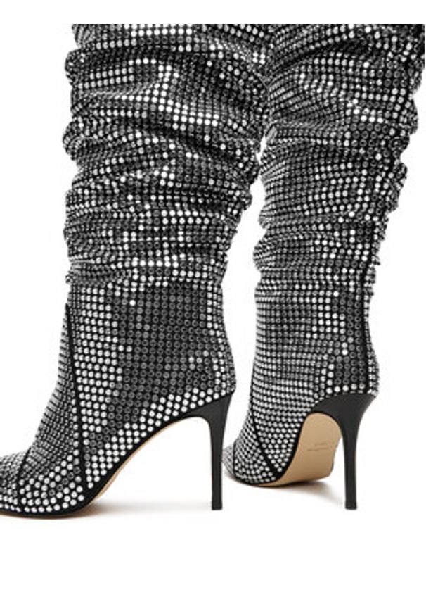 MICHAEL Michael Kors Kozaki Dawn Heeled Boot 40F5DWHB7S Srebrny. Kolor: srebrny. Materiał: materiał