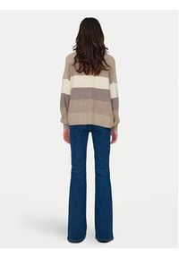 only - ONLY Sweter Atia 15220044 Beżowy Regular Fit. Kolor: beżowy. Materiał: syntetyk #4