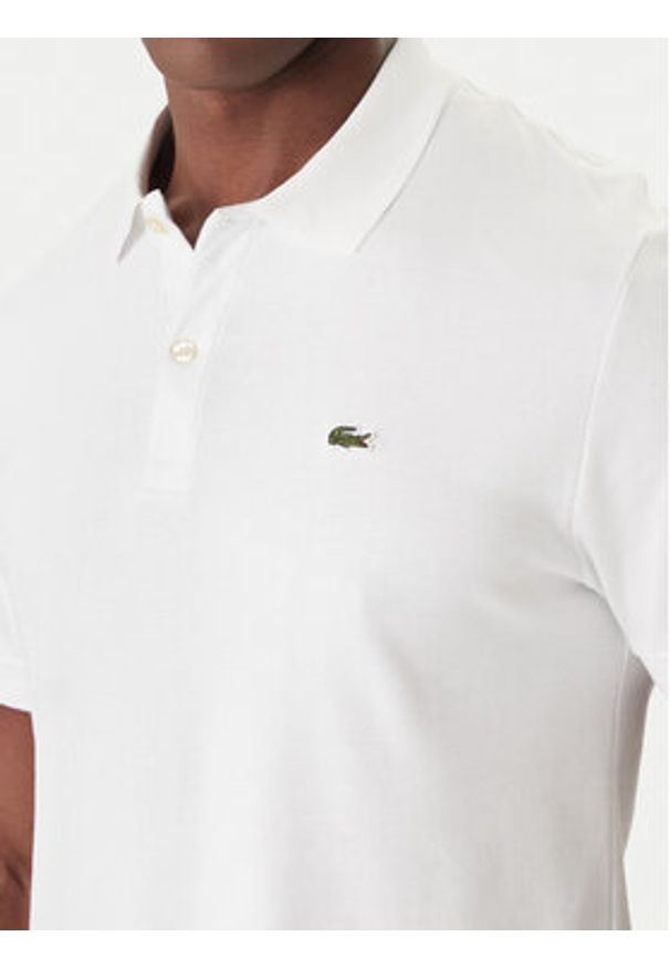 Lacoste Polo DH2050 Biały Regular Fit. Typ kołnierza: polo. Kolor: biały. Materiał: bawełna