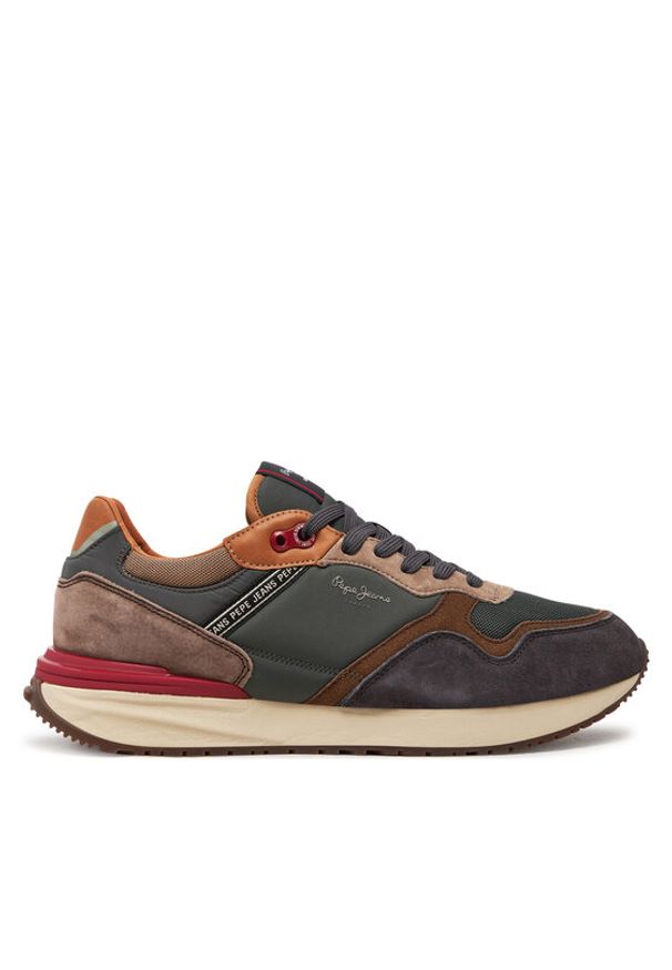 Pepe Jeans Sneakersy Buster Pro M PMS60027 Khaki. Kolor: brązowy. Materiał: materiał