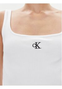 Calvin Klein Jeans Top J20J223192 Biały Relaxed Fit. Kolor: biały. Materiał: bawełna #3