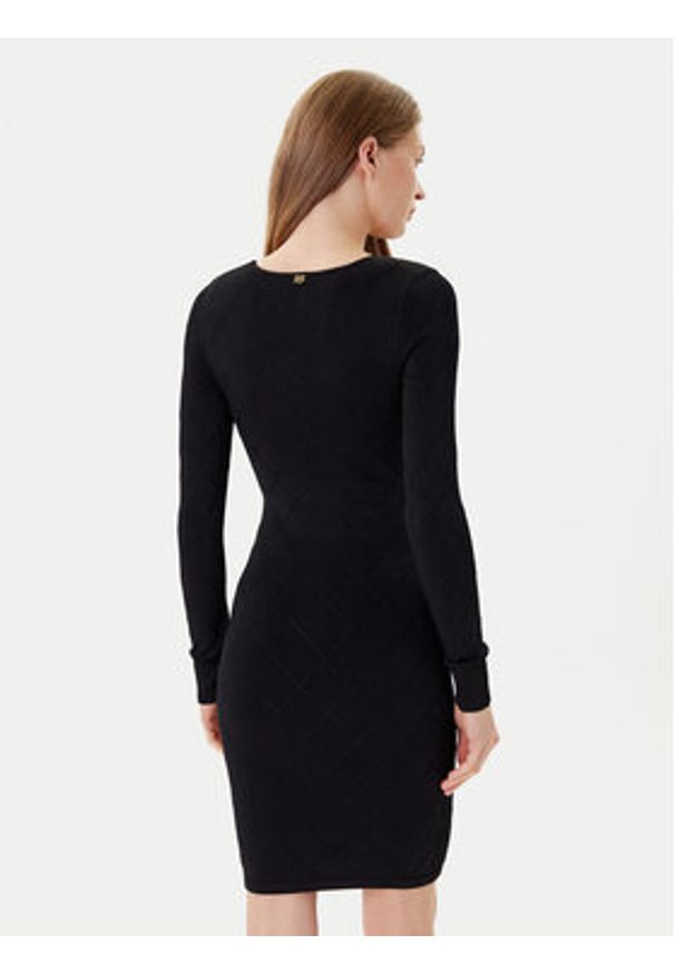 Marciano Guess Sukienka dzianinowa 5YGK23 5036Z Czarny Slim Fit. Kolor: czarny. Materiał: wiskoza